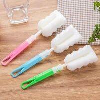 Long Handle Sponge Brush Tea Coffee Glass Cup Household Cleaning Magic Tool  Scrubbing Cloth 3PCS