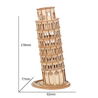 Robotime Leaning Tower of Pisa 3D Wooden Puzzle Game Blocks Toys for Children TG304