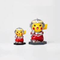 Pokemon Pikachu คอสเพลย์ Ultraman Action Figure Collection การ์ตูน Figurines รูปปั้นอะนิเมะตุ๊กตาการ์ตูนรุ่นเด็กวันเกิด Gift