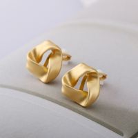 Vintage Matte Gold Color Clips on Earrings Without Piercing Metal Geometric Simple No Hole Ear Clips Elegant Female Za Jewelry