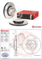 09 C207 11 จานเบรค ล้อ F (ยี่ห้อ BREMBO) รุ่น HC / PVT LAND ROVER Evoque, Discovery Sport ปี2015