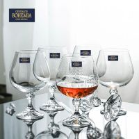 [6 packs] Czech BOHEMIA imported crystal glass brandy cup cognac cup foreign wine cup Hennessy cup Stolzle glass