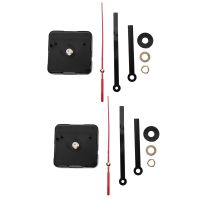 2X Quartz Clock Movement Mechanism DIY Repair Parts Black + Hands