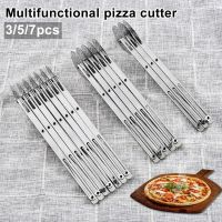 3/5/7 Wheels Dough Divider Pizza Cutter Roller Pastry Knife Cake Baking Tool pastry cutters eco-friendly