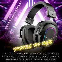 ?หูฟังเกมมิ่ง?หูฟังมีไมค์?FIFINE H6 USB HEADSET WITH 24-BIT, 7.1 SURROUND SOUND, EQ MODES, RGB ประกันศูนย์ไทย