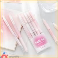 PEANTEK 5Pcs สีชมพูอมชมพู ปากกาลูกลื่น พลาสติกสำหรับตกแต่ง ปากกาสำหรับเด็ก สีดำสีดำ ปากกาบลิง ออฟฟิศสำหรับทำงาน