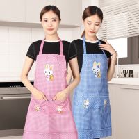 Women Apron Practical Kitchen Apron Cartoon Rabbit Women Apron Kitchen Accessories Household Supplies Hanging Neck Apron Aprons