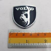 Pate Volvo ดำ ขอบ เงิน เดี่ยว งานเหล็ก 3.9CM