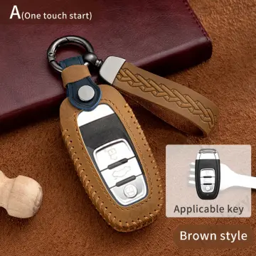 Leather Strap Keychain Remote Smart Key Tpu Car Key Case Cover for