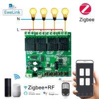 【YD】 Zigbee RF 4 Way Yandex Assistant MQTT MICRO USB Gang Module With Ewelink