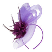 Fascinators หมวกผู้หญิงดอกไม้ตาข่ายริบบิ้น Feathers Fedoras หมวก Headband หรือคลิปค็อกเทล Tea Party Headwewar สำหรับ Girls