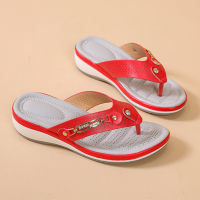 Flip Flop สตรีฤดูร้อน Wedges รองเท้าแตะรองเท้าแตะสุภาพสตรีคลิป Toe Beach รองเท้าสไลด์ผู้หญิงรองเท้า Pantuflas De Mujer