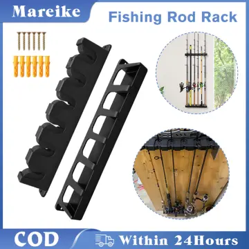Goture Vertical Fishing Rod Holder, Horizontal Fishing Rod holder, Wall  Mount Fishing Rod Rack Hold up to 12 Rods or Combos