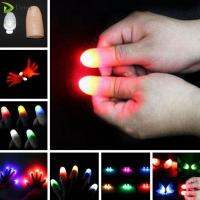 DEMI 1 Pc ของขวัญตกแต่ง LED อุปกรณ์ประกอบฉากมายากล Light Up Thumbs ไฟนิ้วมือ นิ้วกระพริบ ไฟเหนี่ยวนำ