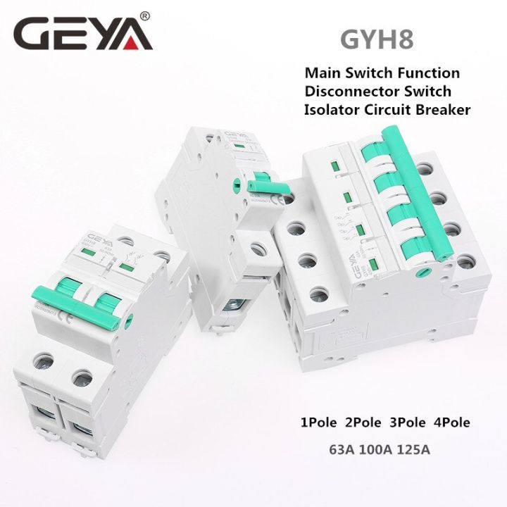 new-quan59258258-geya-ตัวแยกสวิตช์แบบ2ขั้วสำหรับสวิตช์หลักราง-din-แบบ-gyh8-400vac-เบรกเกอร์-dp