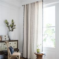 【CC】●❂♀  1 Piece Cotton Printing Tassel Window Curtain Room Bedroom Supplies