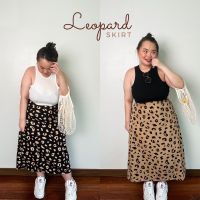 Leopard skirt กระโปรงเสือดาวลายสุดฮิต ลายใหญ่ไซต์ใหญ่ กระโปรงเสือดาว กระโปรงเอวยืด กระโปรงวินเทจ กระโปรงเกาหลี