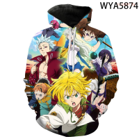 New The Seven Deadly Sins Nana Anime 3D Printed Hoodies Cool Men Women Children Pullover Long Sleeve Boy Girl Kids Sweatshirts Coattrend