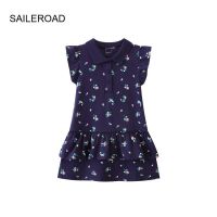 SAILEROAD 2-7Y New Princess Cotton Summer Children Short Sleeve School Flowers Polo Dresses Kids For Girls Skirt Fashion Clothes