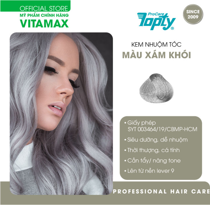 Kem nhuộm tóc thảo dược màu xám khói như một cách an toàn và tiện lợi để có tóc màu mới. Hãy xem hình ảnh liên quan để tìm kiếm thêm thông tin về sản phẩm và tìm kiếm cảm hứng cho kiểu tóc mới của bạn.