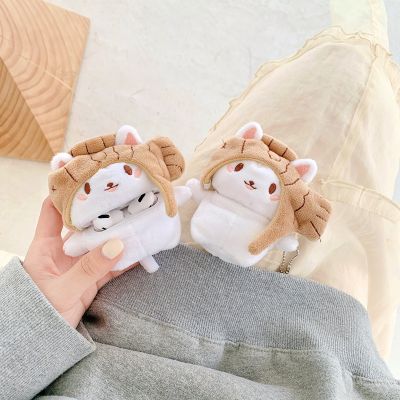 ~ เคสหูฟัง รูปตุ๊กตาปลา แมวน่ารัก 3D พร้อมตะขอ สําหรับ AirPods 2 3 Pro