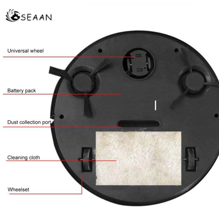 เครื่องทำความสะอาดขนาดเล็กใช้ในครัวเรือนอัตโนมัติเครื่องดูดฝุ่นอัจฉริยะดูดหุ่นยนต์กวาดบ้านเครื่องดูดฝุ่นอัจฉริยะชาร์จ-usb