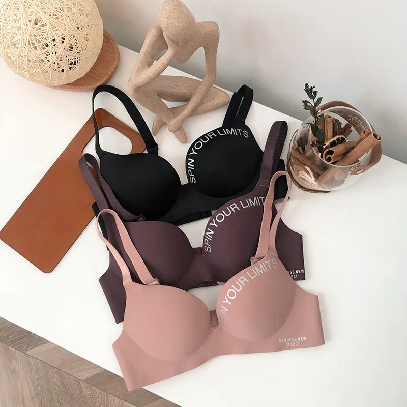 bdti Women Fashion Push Up Bra Soft Bras Solid Color Comfort Breathable  Seamless Girls Sexy Lingerie Underwear Bralette