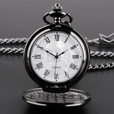 นาฬิกาพกแฟชั่น37ซม. สายโซ่นาฬิกาควอตซ์เหล็กเรียบจี้นาฬิกาของขวัญเลโลจเดโบลซีโล