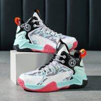 COD DSGRTYRTUTYIY New Basketball Shoes Boy Children High-top Sports Air Cushion Retro Kids Shoes Comfortable Student Sneakers Athletic