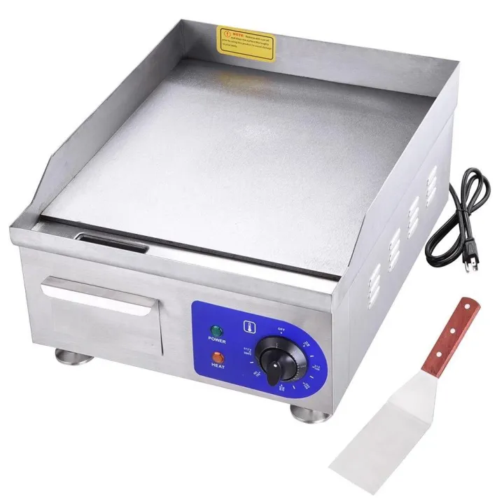 1500W Electric Countertop Griddle Flat Top Commercial Restaurant Grill