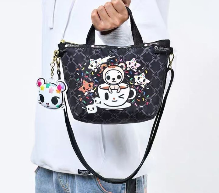 lisi-tokidoki-เชื่อมโยงชื่อกระเป๋า-messenger-แฟชั่นกระเป๋าสะพายไหล่สบายๆ-l137