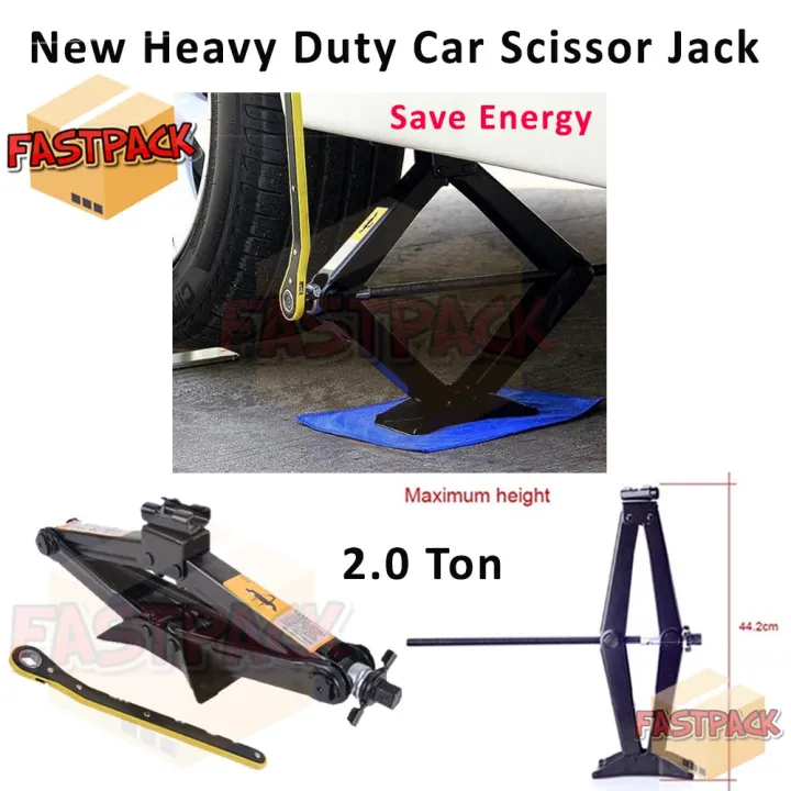 [New] (2 Ton) Scissors Jack DIY Heavy Duty Car Scissor Jack Stabilizer