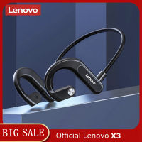 Lenovo X3หูฟังบลูทูธไร้สาย,หูฟังได้ยินผ่านกระดูกชุดหูฟังกันน้ำ IPX5พร้อมไมโครโฟนสำหรับกีฬาวิ่งเหมาะสำหรับ Android Ios