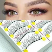 10 Pairs Natural False Eyelashes No Need Reusable Self Eyelashes Girls Adhesive Easy For Women Apply To Y8O8