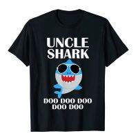 popular short-sleeved unisex T-shirt Uncle Shark Doo Doo Doo Fathers Day Uncle Christmas Company Europe s Cotton Men Tops Europe