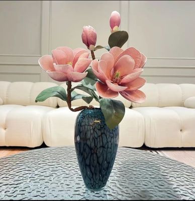 [AYIQ Flower Shop] Magnolia ประดิษฐ์ดอกไม้สาขายาวห้องนั่งเล่นหน้าแรกงานแต่งงาน Decor Arrangement ฤดูใบไม้ร่วงสีขาว Orchid Fake Plant Flowers