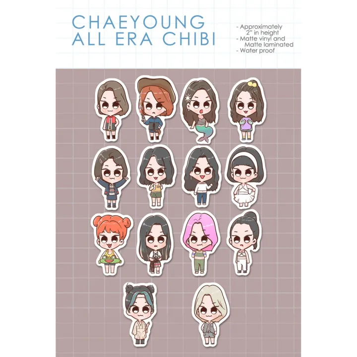 (SET) Chaeyoung All Era Chibi Sticker set | Lazada PH