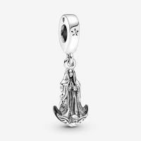 Fits Pandora celet 925 Sterling Silver Virgin of Guadalupe Motif Dangle Charms Beads for Jewelry Making Women DIY Gift