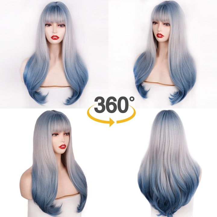 synthetic-wigs-long-ombre-blue-off-white-with-bangs-natural-wave-pinup-wig-for-women-cosplay-party-heat-resistant-fiber