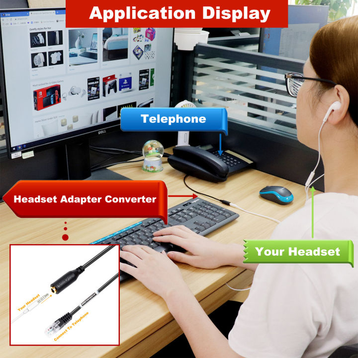 โทรศัพท์มือถือ3-5มม-แจ็คถึงrj9-rj10ชุดหูฟังไปยังciscoโทรศัพท์สำนักงานสายอะแดปเตอร์สมาร์ทโฟนไปยังอะแดปเตอร์cisco-rj9-rj10