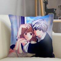 (All Inventory) Music Customized Ao Haru Ride Pillowcase Home Decoration 45X45cm Zipper Square Pillowcase Throw Pillow Shipping 04.24 (Contact Information) The seller to support free customization. The pillow is designed with double-sided printing.