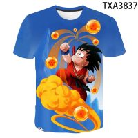 summer new style Dragon ball Wukong 3d print half sleeve T-shirt men loose round neck short sleeve couple top