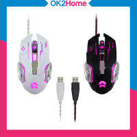 OKER X1 Metal Knight Mouse Gaming เมาส์มาโคร USB 6 ปุ่ม