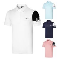 Titleist Golf clothing mens short-sleeved T-shirt breathable quick-drying Polo shirt sports casual jersey tide PXG1 ANEW Callaway1 Titleist FootJoy◎