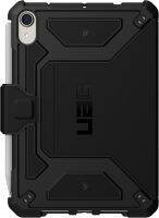 UAG ได้รับการออกแบบมาสำหรับ Casing iPad Mini (6th Gen 2021) วัสดุภายนอกที่เรียบทนทานทนทานทนทานขาตั้งแบบพับได้หลายมุมพร้อมฝาครอบป้องกันที่ใส่ดินสอมหานครสีดำ