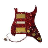 HSH Prewired Strat Pickguard ชุด Multifunction Switch Gold Wilkinson WVC Alnico 5 Pickups 20โทน Fit Fender กีตาร์