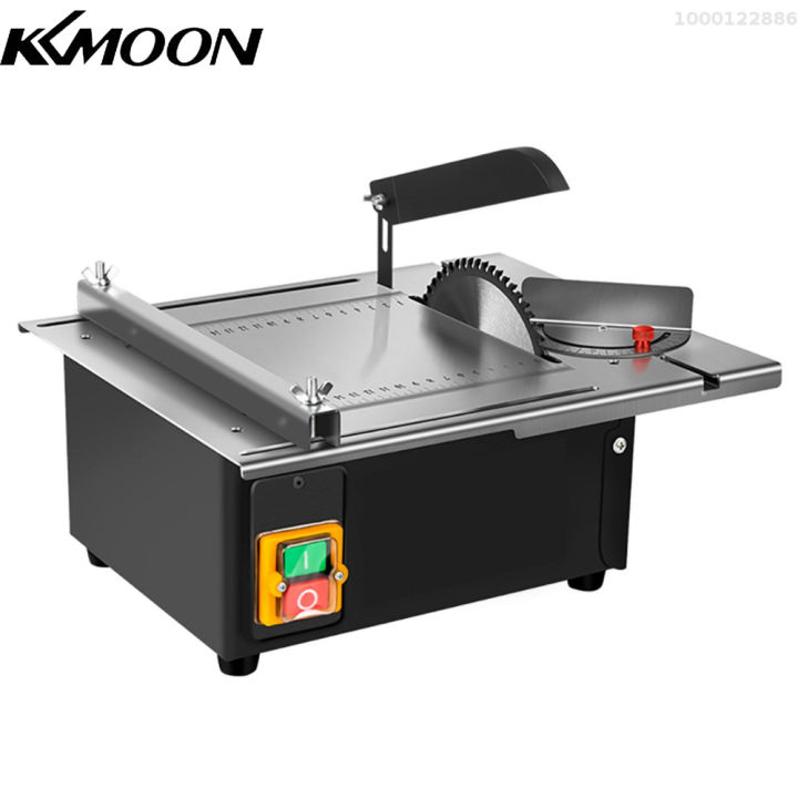 kkmoon-โต๊ะตกแต่งเลื่อยไม้2500w-โต๊ะสแตนเลสอัพเกรดใหม่พร้อมแผ่นรองไม้ฉากและปรับได้