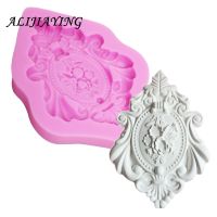 1Pcs Flower Frame Silicone Mold for Fondant  Chocolate  Crafts Sugarcraft Cake Decorating mold Clay Candy Moulds D0662 Bread  Cake Cookie Accessories