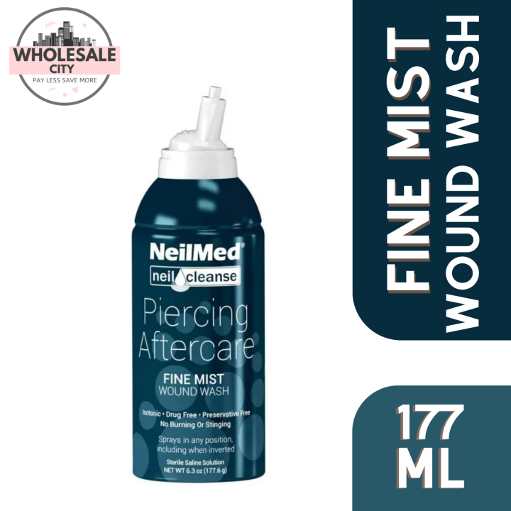 Neilmed Piercing Aftercare Fine Mist 177ml (6oz) Sodium Chloride