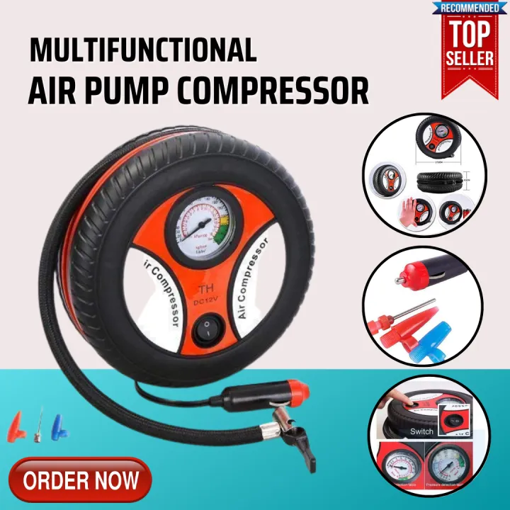 Portable Electric Mini Dc 12v Tyre Inflators Air Compressor Air Pump